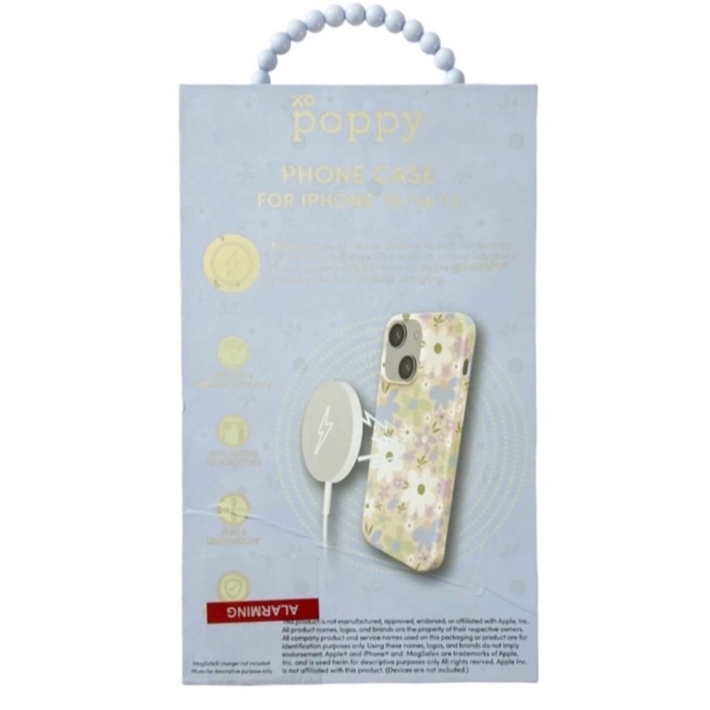 Xo Poppy iPhone Case 15|14|13 MagSafe Compatible NIB - Picture 2 of 2